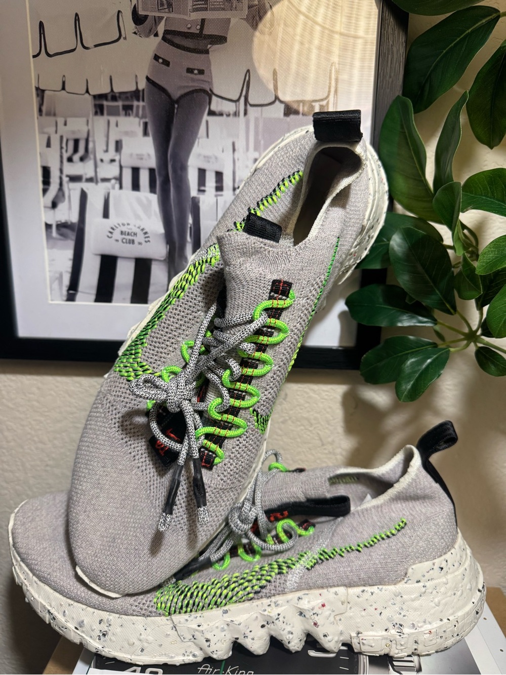 Nike ISPA MindBody Grey Volt Green Sneakers Men’s 11 Unworn